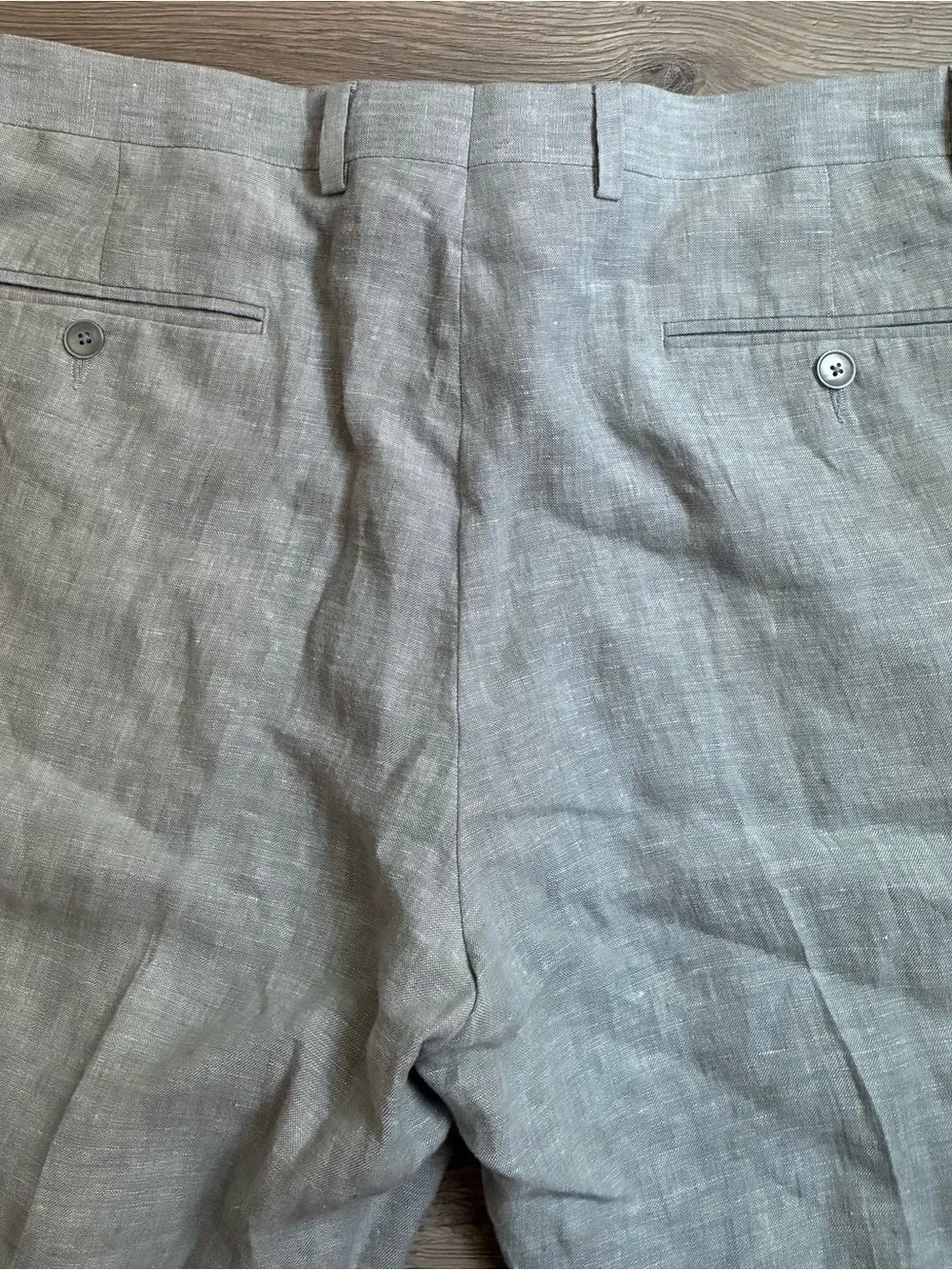 Tommy Hilfiger Mens Hall Modern Fit Linen Blend Suit Pants Gray 36x32